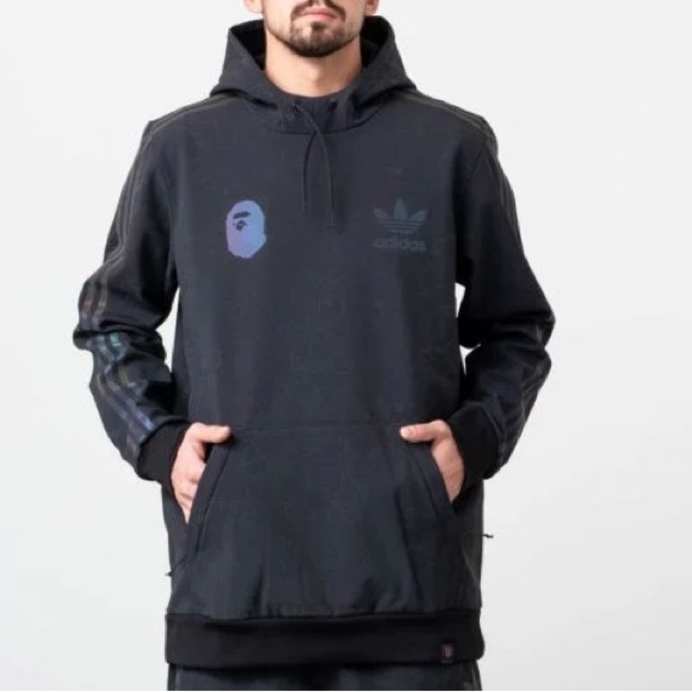 BAPE x adidas Hoodie – Size Small – Rare Collab